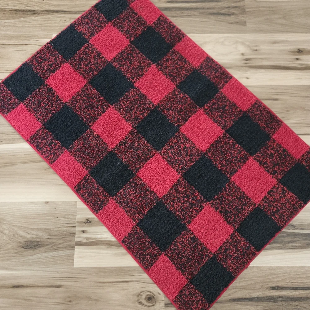 Buffalo Plaid Red and Black Rug